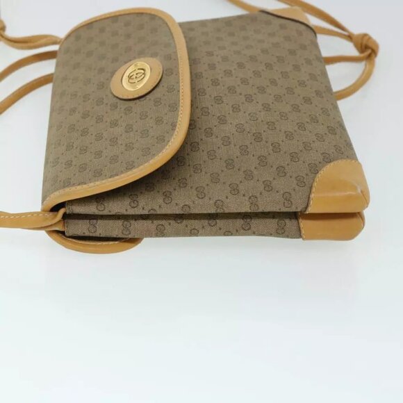 GUCCI Micro GG Canvas Shoulder Bag PVC Leather Beige 007 92 5548 Auth th3994 - Picture 5 of 16